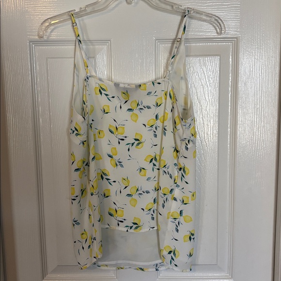NWT Banana republic top white yellow lemon Sz Small - Picture 6 of 7
